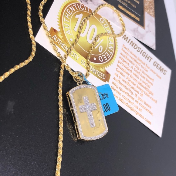 REAL DIAMOND pendant w/chain SALE LAST 1 read post - Picture 7 of 8